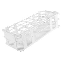 Plastic Test Tube Rack for 30mm Tube, 21 Well, White,Detachable (21 Hole)