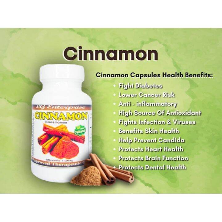 CINNAMON CAPSULES 100 CAPSULES 500mg Lazada PH