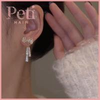 PETIHAIR หยดห้อย ต่างหูกุทัณฑ์ โมเสกโมเสค อารมณ์ที่ดี ต่างหูพู่ห้อย แฟชั่นสำหรับผู้หญิง โลหะผสมอัลลอยด์ ต่างหูคริสตัลคริสตัล สำหรับผู้หญิง