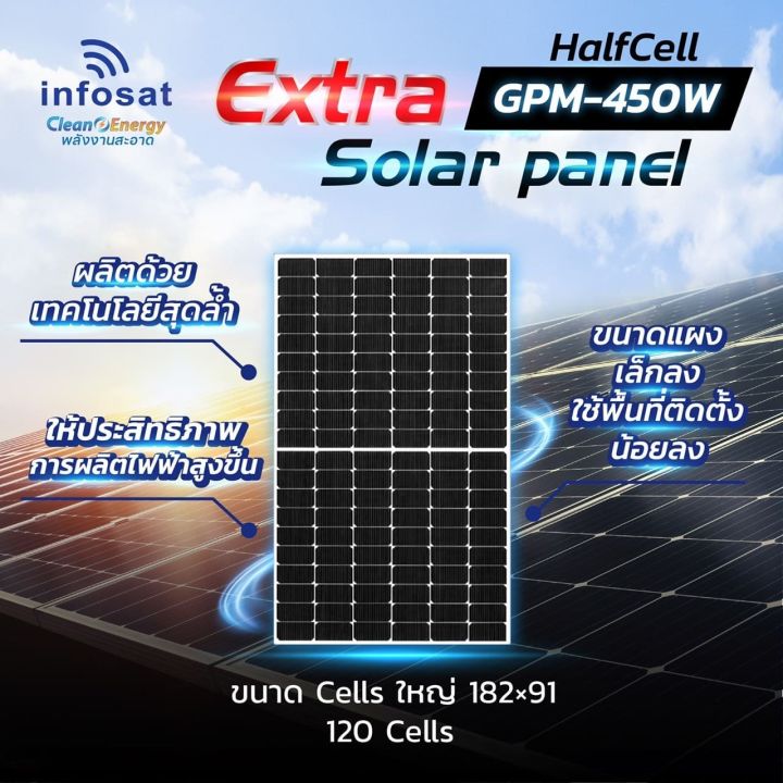 infosat-แผงเก็บตะวันโซลาร์เซลล์-mono-gpm-450w