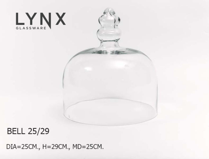 lynx-bell-25-29-ฝาครอบแก้ว-แฮนด์เมด-เนื้อใส-สำหรับครอบเค้กและขนม-ใช้ในงานขันหมาก-พิธีแต่งงาน