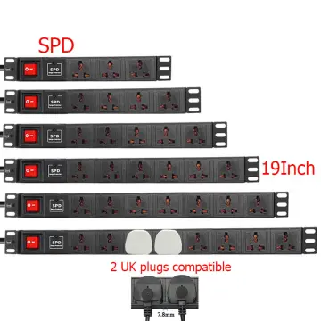 1U 6 Outlet 19 Rack Mounted Powerboard Surge Protected