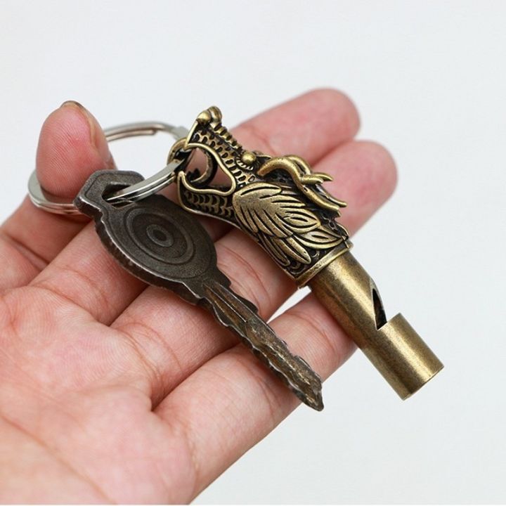 brass-dragon-head-whistle-handmade-car-keys-chains-pendants-men-women-outdoor-survival-tools-whistles-necklaces-keychains-charm-survival-kits