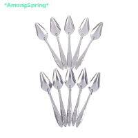 AmongSpring 5Pc Baby Bird Pointed Feeding Spoon Stainless Steel Milk Medicine Parrot new