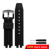 Soft silicone watchband for C-asio PRG-300 330 PRW-3000 PRW-3100 PRW-6000 PRW-6100 watch band black rubber watch strap bracelet