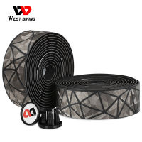 WEST BIKING Road Bicycle Soft Handlebar Tape EVA Anti-slip Damping Bike Bull Horn Handle Bar Tape Cycling Wrap With End Plug