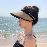 【CC】 Woman Double-layer Hats UPF50  UV-proof Layer Woven Hat Beach Protection Fashion