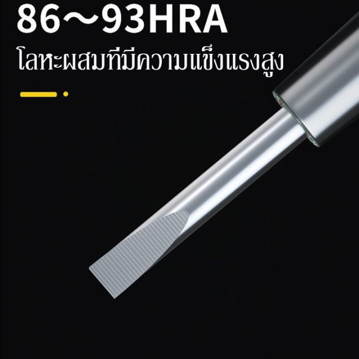 สปอตกรุงเทพ-ปากกาทดสอบแรงดันไฟฟ้า-แบบไม่สัมผัส-มีไฟ-led-สองสี-ไขควงใบมีดแบน-led-ตรวจจับสายไฟ