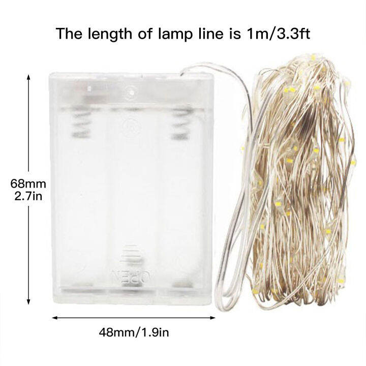 หลอดไฟประดับแบบสายคริสต์มาสสำหรับตกแต่งงานเลี้ยง-p7tjd-แบตเตอรี่สายเงินหลอดไฟประดับแบบสาย-s-ใช้สำหรับงานแต่งงานหลอดไฟ-led-สีขาวอบอุ่น10-50