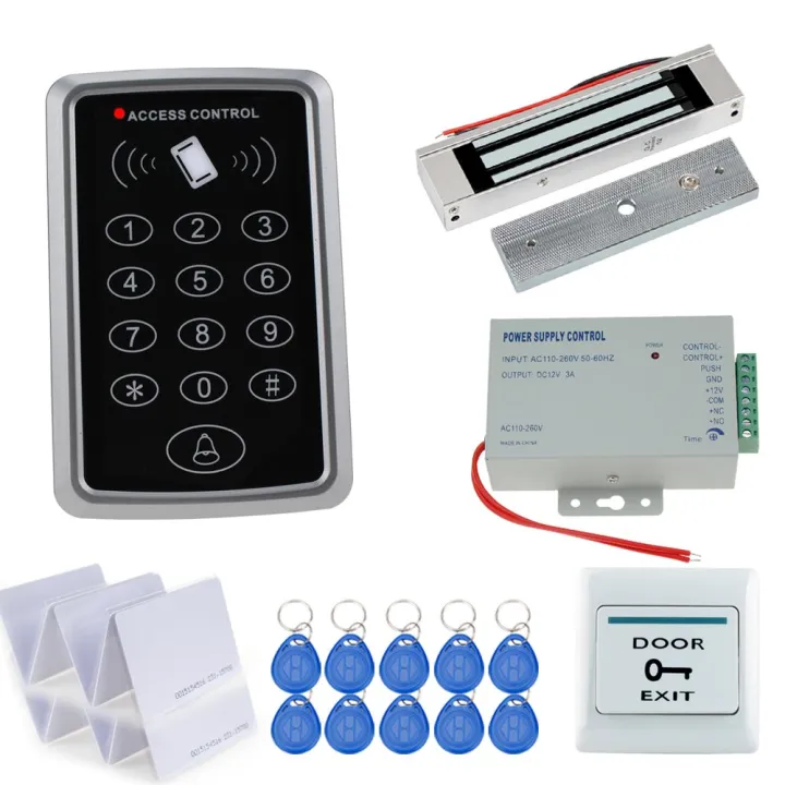Full Set Door Access Control System Kit RFID Keypad 125KHz EM Card ...