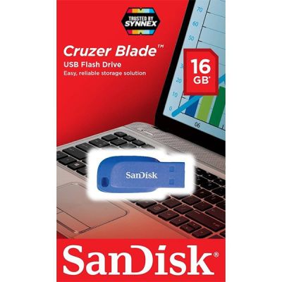 🎉น่าซื้อ Flash Drive CRUZER BLADE 16GB Blue USB2.0 (SDCZ50C_016G_B35BE) Memory แฟลชไดร์ฟ แซนดิส ประกัน Synnex 5ปี คุณภาพดี แฟลชไดร์ฟเพลง