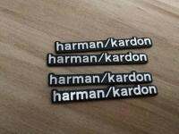 4x Harman/kardon ลำโพงวิทยุลำโพงไฮไฟ3d 43x5mm สเตอริโออลูมิเนียมตราสติกเกอร์ป้ายสัญลักษณ์