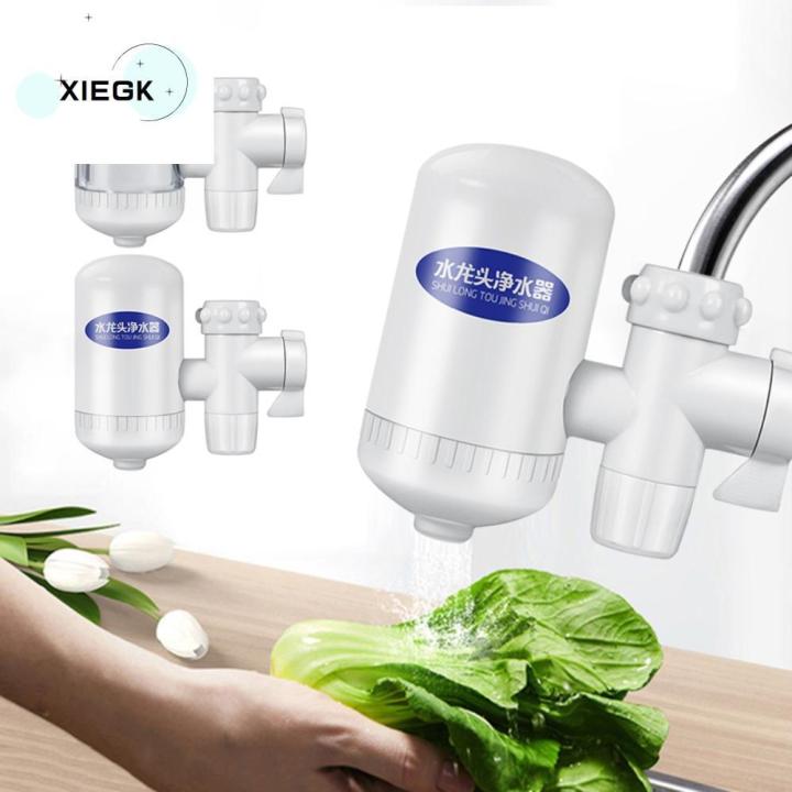 เครื่องกรองน้ำพลาสติก-xiegk-ที่มีองค์ประกอบตัวกรองหลอดไส้กรองน้ำตัวกรองแท็บน้ำล้างทำความสะอาดได้สำหรับใช้ในครัวเรือน