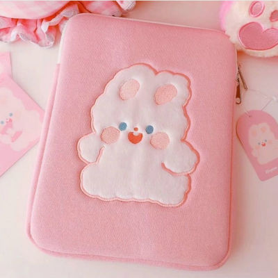 Korean Pink Rabbit Laptop Sleeve Case For Pro 9.7 10.5 11 13 14.9 15 inch Japan Tablet Inner Bag Pouch Storage Bags