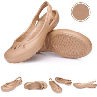 RYAMAG Women Clogs Jelly Sandals Home Non-slip Summer Hole Shoes Female Flat Slippers Plastic Female Waterproof EVA Garden