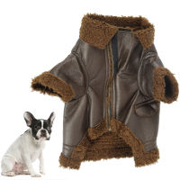 Dog Winter Leather Coat Waterproof Dog Leather Jacket for Small Medium Large Dogs for Winter for Outdoor for Cats