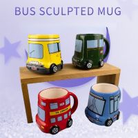 【lz】❈♚✾  Criativo ônibus caneca de carro cerâmica uk táxi em forma de copo de água leite chá água café canecas escritório em casa escola drinkware copo novetly presentes