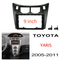 Honxunหน้ากากวิทยุเหมาะสำหรับToyota Yaris 2005-2011 กรอบวิทยุพังผืด2din Androidแผงหน้าปัดครอบหน้าจอ9นิ้วกรอบเครื่องเล่น