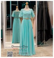 PFL018 ชุดราตรียาวมีแขน ชุดไปงานแต่งงาน กลางคืน สวย ผอม เรียบหรู dressy-day