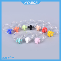 NYABOR 10pcs ซิลิโคนนุ่มว่ายน้ำจมูกคลิปดำน้ำสบายท่องว่ายน้ำคลิป