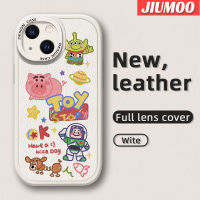 เคส JIUMOO สำหรับ IPhone 14 Plus IPhone 14 Pro Max 13 Mini 13 Pro Max ของเล่นน่ารักหุ่นยนต์การ์ตูนดีไซน์ใหม่รูปแบบกันกระแทกเคสใส่โทรศัพท์หนังซิลิโคนนิ่มเลนส์กล้องถ่ายรูปเคสป้องกันรวมทุกอย่าง