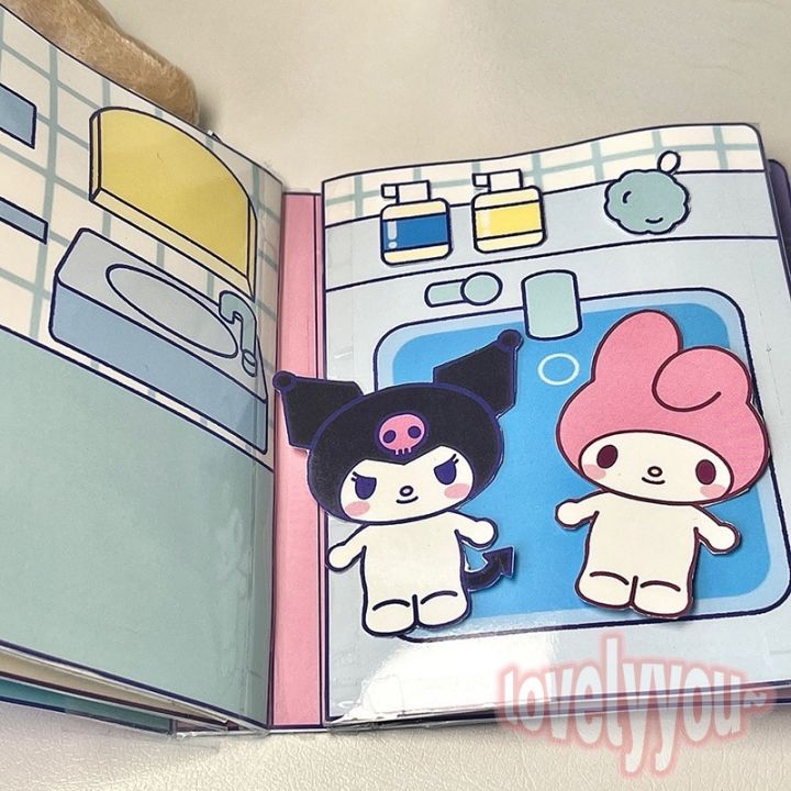 select-sea-หนังสือของเล่นซานริโอ้-diy-sanrio-แฮนด์เมด-กึ่งสําเร็จรูป-แต่งตัวเกม-ของเล่นเด็ก-ของเล่นแฮนด์เมด