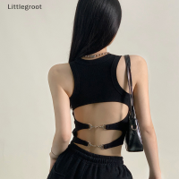 Littlegroot ชุดเปิดไหล่สุดเซ็กซี่สำหรับผู้หญิง,เสื้อกล้ามเข้ารูปคอกลมแขนกุดสุดเซ็กซี่สำหรับฤดูร้อน2023