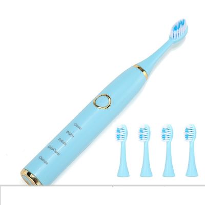 Sonic Electric Toothbrushes for Adults Kids Smart Timer USB Rechargeable Whitening Toothbrush IPX7 Waterproof 5 Brush Head
