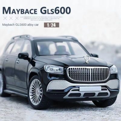 Maybach GLS600 D กับดาวโดม1:24/1:32รถโมเดล D iecast ล้อแม็กยานพาหนะของเล่น SUV 6ประตู opend ดึงกลับแสงเสียงคอลเลกชันของเล่นรถตกแต่งเค้กสำหรับเด็กของขวัญ