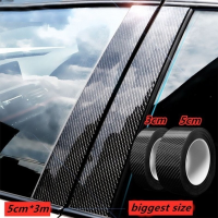 5cm 3cm Car 3D Carbon Fiber Stickers Anti Scratch Tape Car Mirror Door Sill Trunk Bumper Protector Strip Auto Protect Decal Film