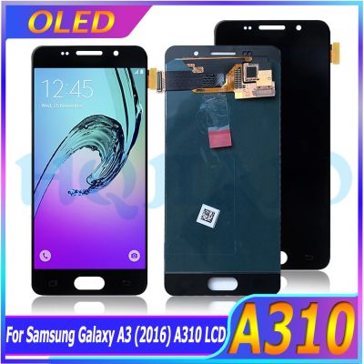 Super AMOLED LCD Screen For Samsung A310 LCD Display Touch Screen Digitizer For Samsung Galaxy A3 2016 A310 A310F A310Y Assembly Replacement Parts