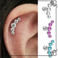 YUYU 1Pcs แฟชั่น คริสตัล เจมส์ โอปอล 16G กระดูกอ่อน Helix Tragus เครื่องประดับร่างกาย ต่างหูสตั๊ด เจาะหู