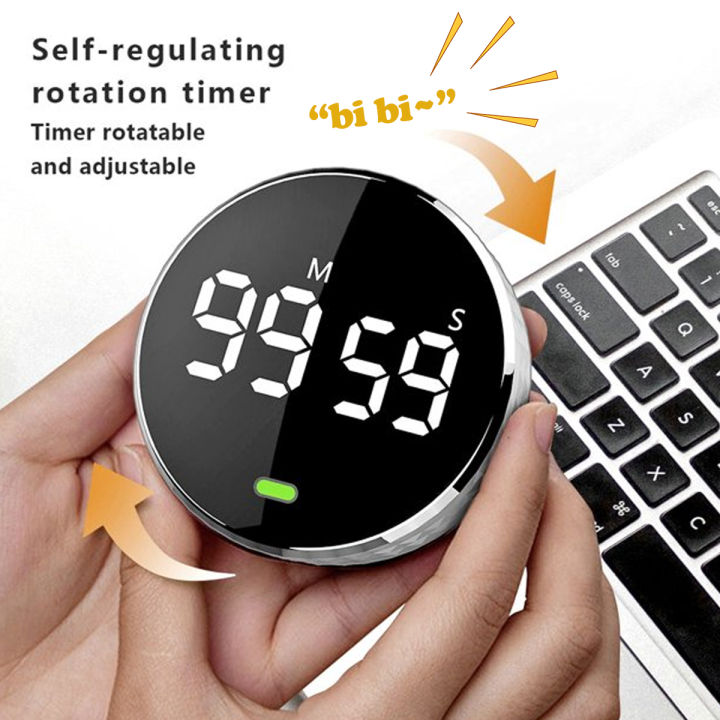 Dual Digital Timer, Kitchen Timer for Cooking Countdown Timers Pomodoro  Timer with Magnetic - AAA Batteries Included