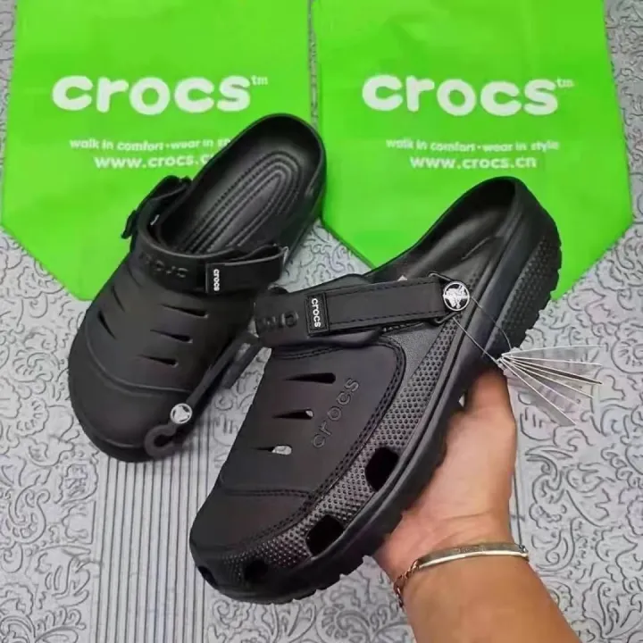 leather crocs mens