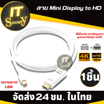 Signal cable 4K 2K HD สายสัญญาณ HD 4K 2K สาย Adapter HD Mini DP to HD สายสัญญาณ โน๊ตบุ๊ค กับทีวี สายอะแดปเตอร์ 4K 2K สายเคเบิ้ลอะแดปเตอร์ Mini DP สายต่อทีวี สายCable HD