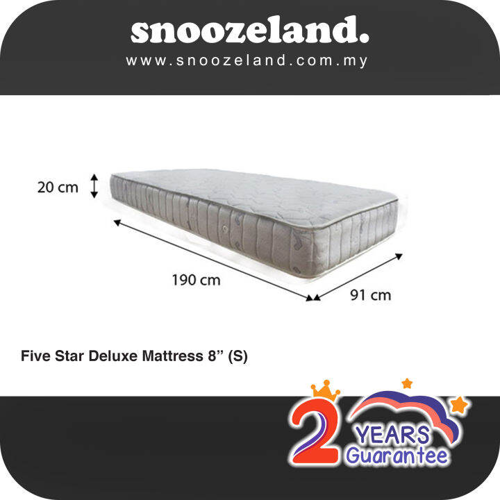 Five Star Deluxe Mattress 8" (Single) Lazada