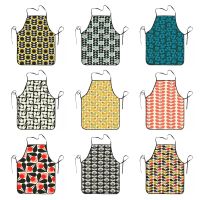 Summer Flower Stem Orla Kiely Bib Apron Men Women Unisex Kitchen Chef Scandinavian Floral Tablier Cuisine for Cooking Baking