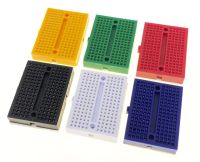 บอร์ดทดลอง 170 รู SYB-170 ขนาด 35x47x8.5 mm. สีแดง/เขียว/น้ำเงิน Protoboard Breadboard โฟโต้บอร์ด