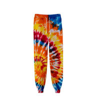 Tie Dye 3d Sweatpants แฟชั่นสบายๆ Harem กางเกงผู้หญิง Streetwear ที่มีสีสัน Psychedelic พิมพ์สูงเอว Baggy กางเกง