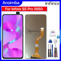 แอนซิมบ้าจอ LCD แบบดั้งเดิมสำหรับ Infinix S5โปรหน้าจอ X660แสดงหน้าจอดิจิตอลสัมผัสหน้าจอ LCD X660แทนการประกอบสำหรับ S5 Infinix Pro