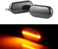 2x สำหรับ Renault Clio 1 2 Kangoo Laa Megane Nissan Opel สมาร์ทรมควันเลนส์แบบไดนามิกด้านข้าง Marker ไฟเลี้ยว LED Fender โคมไฟ