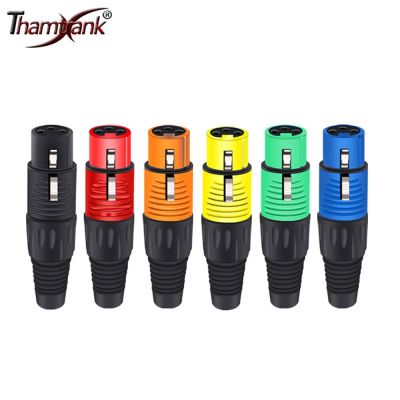 4pcs 6 Colors Optional New Arrival 3Pins XLR Wire Connector Male&amp;Female Plug Plastic Shell Microphone Speaker XLR Jack