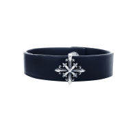 ake ake The Rituals Star Leather  Bracelet กำไลข้อมือเงินแท้ 925 ขัดเงาพิเศษพร้อมลงดำขับลายบนหนังวัวแท้ เหมาะกับทุกโอกาส