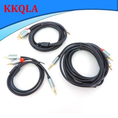 QKKQLA 1/3meter 3.5mm male jack to 2 RCA Audio Cable connector Speaker wire 2RCA to 3.5 Male Splitter Aux cord for TV PC Amplifier DVD