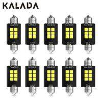 10pcs C5W C10W LED Bulbs Canbus 31MM 36MM 39MM 41MM Festoon Auto Interior Dome Light Reading Bulb License Plate Lamp 6000K White