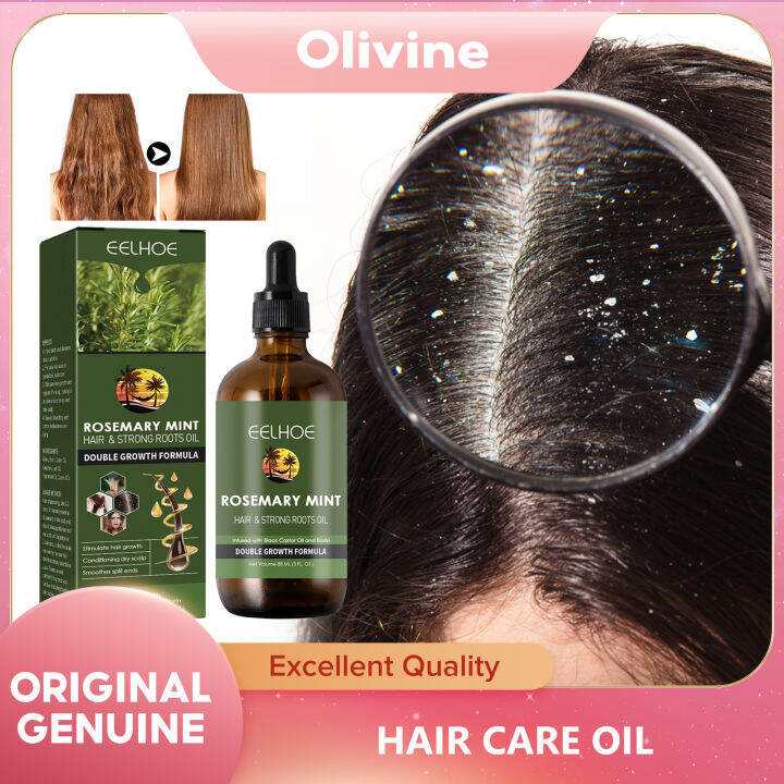 EELHOE Rosemary Mint Hair Scalp Treatment Oil Strengthening Dry Damage ...