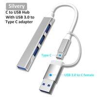 อุปกรณ์เสริมสำหรับ PC ฮับ USB USB3.0อะแดปเตอร์ USB พอร์ตชนิด C ถึง4สำหรับสถานีแท่นวางคอมพิวเตอร์ตัวแยก OTG USB C สำหรับ Xiaomi Huawei