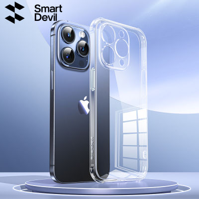 SmartDevil เคสเคสโทรศัพท์โปร่งใส สำหรับ iPhone 15 Pro Max Case iPhone 15 Plus iPhone 14 Pro Max iPhone 13 Pro Max 12 Pro max iPhone 11 XR X XS XSMAX SE2 SE3 7 Plus 8 6 6s 6plus 6splus 14 Plus 13 mini ป้องกันการตกของลายนิ้วมือปกป้องปลอกซิลิโคนใส่โทรศัพท์แบ