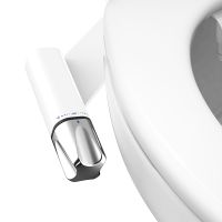 Toilet Bidet Attachment Ultra-Slim Bidet Toilet Sprayer Toilet Seat Dual Nozzles Adjust Water Pressure Non-Electric Ass Sprayer