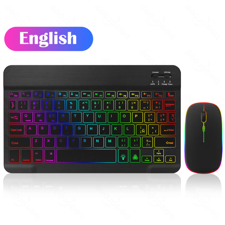 hot-10นิ้ว-backlit-สำหรับ-keyboard-และ-mouse-backlight-bluetooth-keyboard-สำหรับ-ios-android-windows-wireless-keyboard-and-mouse